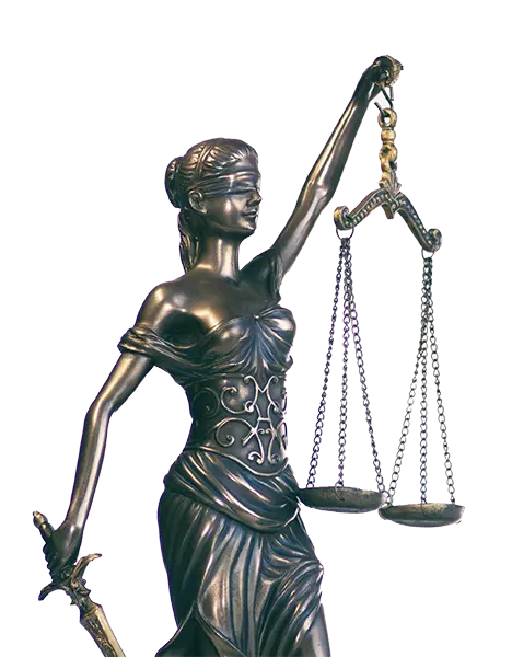 Statue of Lady Justice. Justice is blind.